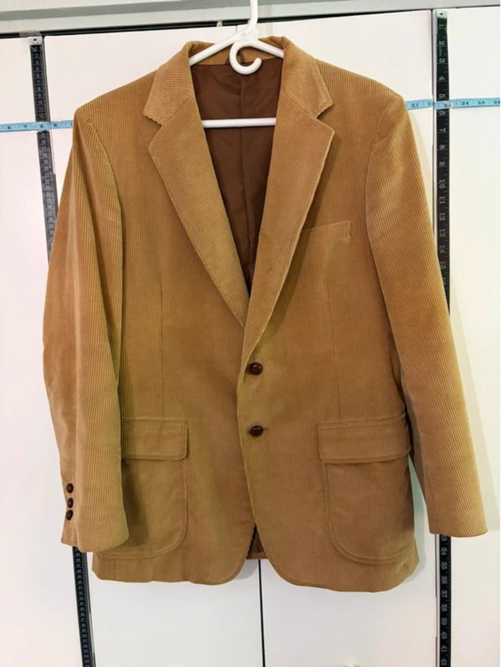 vintage Sears the Men’s Store corduroy blazer sport coat men’s 42R tan USA nwot